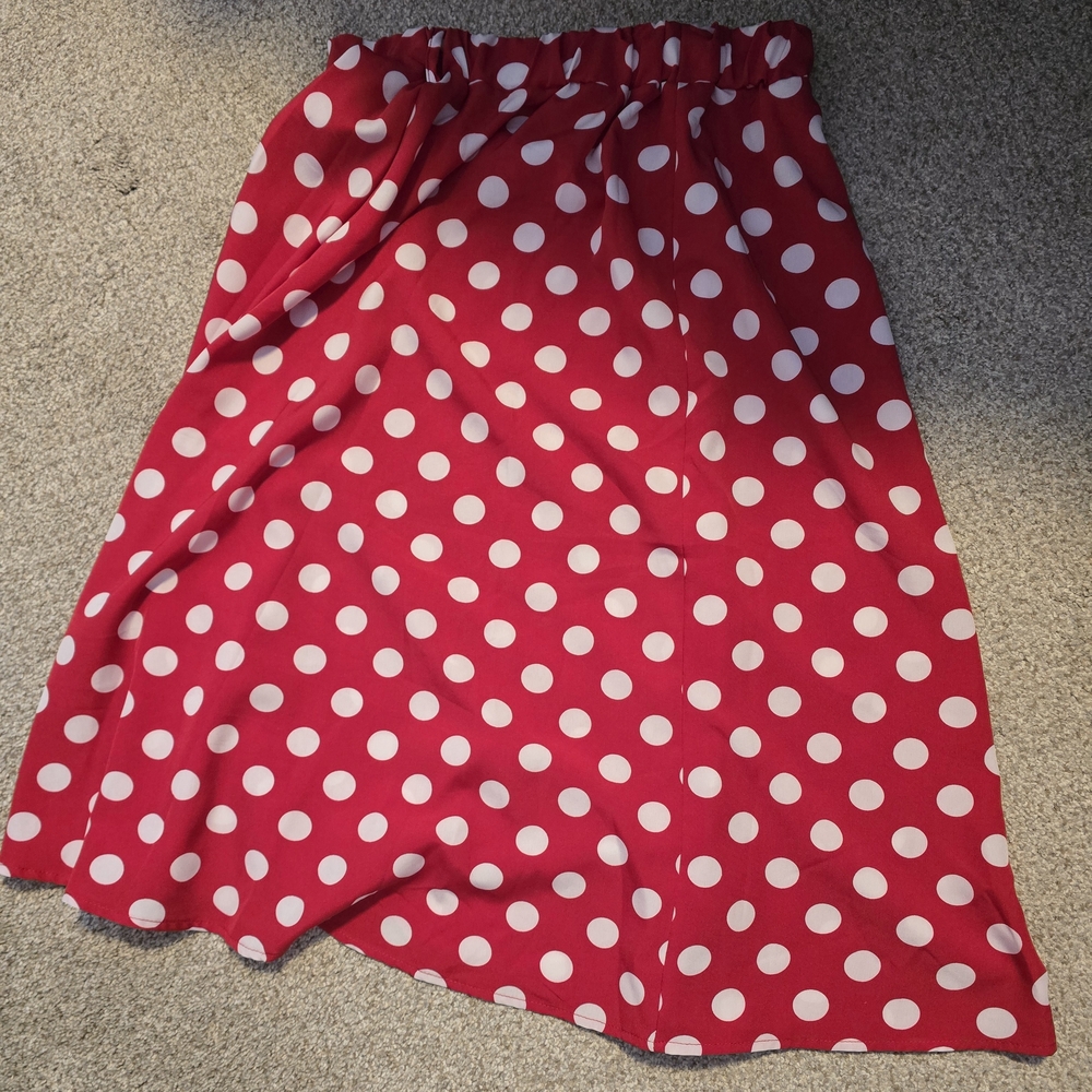 Polka Dot Red Skirt